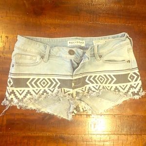 Festival style jean shorts